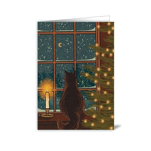 Cat in Window Christmas Card | Quire | boogie + birdie
