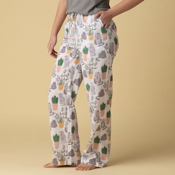 Cat Cactus PJ Pants in a Bag  | Mahogany | boogie + birdie