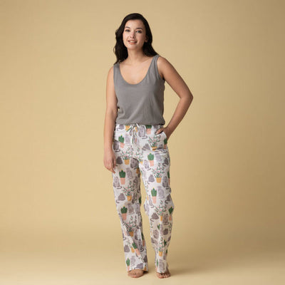 Cat Cactus PJ Pants in a Bag  | Mahogany | boogie + birdie
