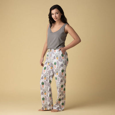 Cat Cactus PJ Pants in a Bag  | Mahogany | boogie + birdie