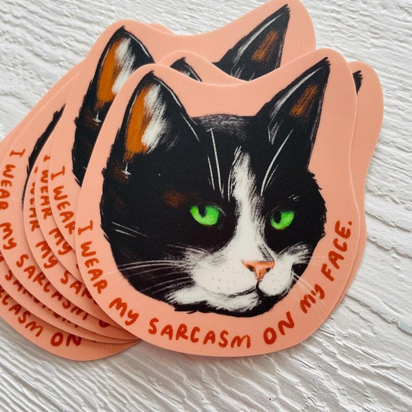 Sarcasm Cat Sticker | Wild Made Goods | boogie + birdie