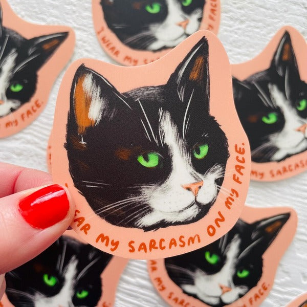 Sarcasm Cat Sticker | Wild Made Goods | boogie + birdie