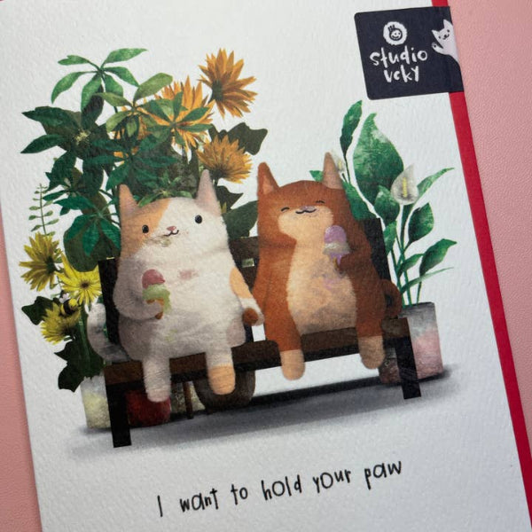 Cats Hold Paws Card | studio vcky | boogie + birdie