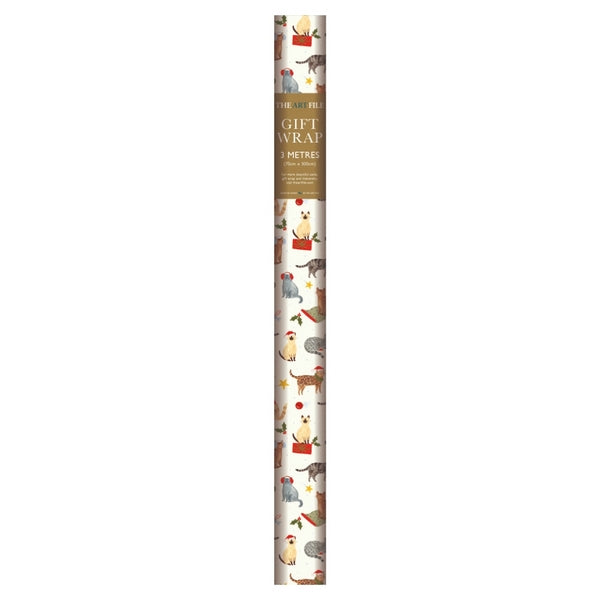 Cats Christmas Gift Wrap | Art File | boogie + birdie