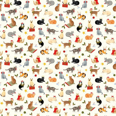 Cats Christmas Gift Wrap | Art File | boogie + birdie