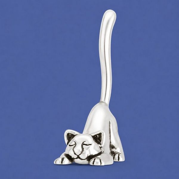 Pewter Cat Stretching Ring Holder | Basic Spirit | boogie + birdie