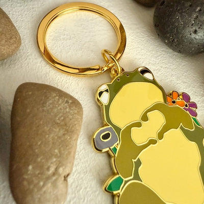 Cecile Frog Enamel Keychain (KC25CECILE) | Pika & Bear | boogie + birdie