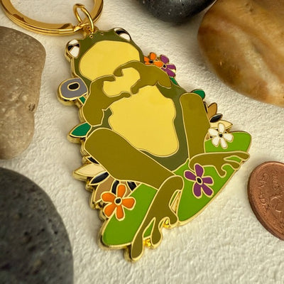 Cecile Frog Enamel Keychain (KC25CECILE) | Pika & Bear | boogie + birdie