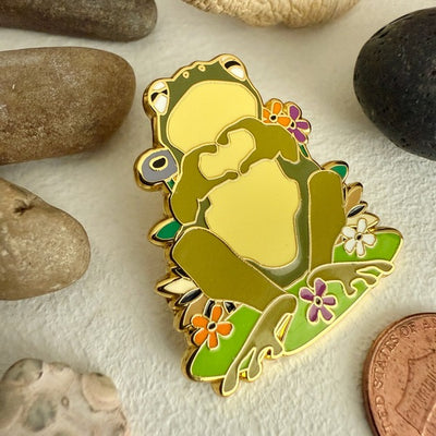 Cecile Frog Enamel Pin (P25CECILE) | Pika & Bear | boogie + birdie