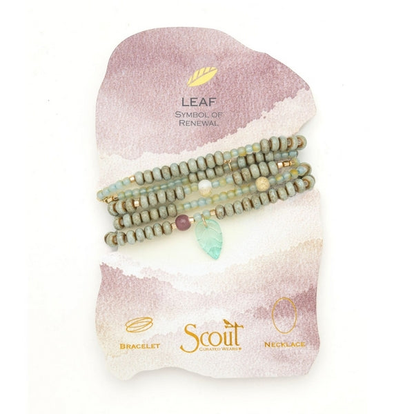 Renewal/Leaf Ceramic Bead Necklace/Bracelet Wrap | Scout | boogie + birdie