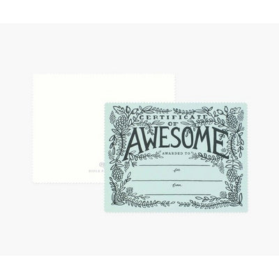 Certificate of Awesome Congratulations Card