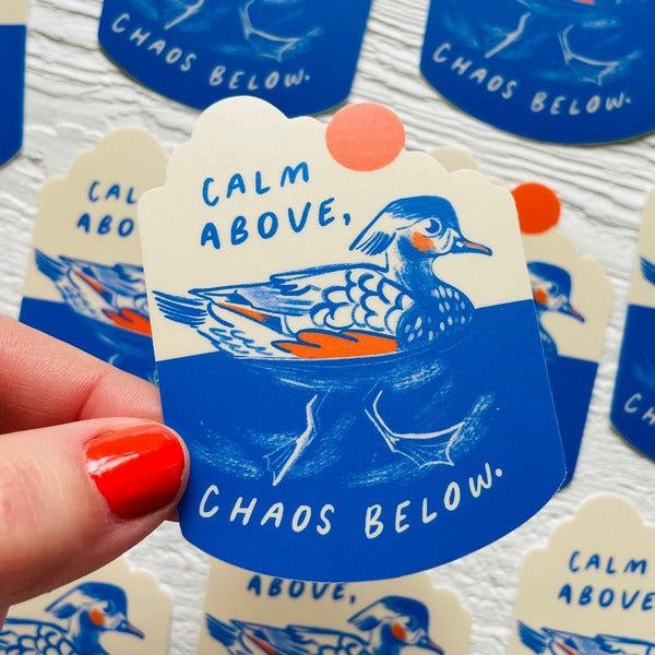 Chaos Below Duck Sticker | Wild Made Goods | boogie + birdie
