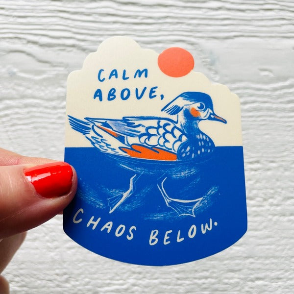 Chaos Below Duck Sticker | Wild Made Goods | boogie + birdie