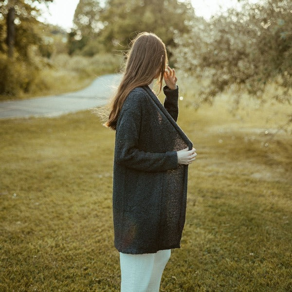 Charcoal Cozy Cardigan | Pokoloko | boogie + birdie