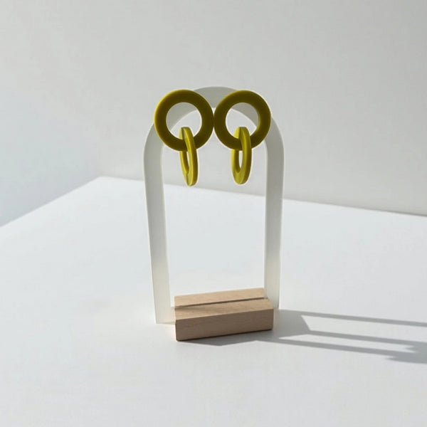 Chartreuse Loop Drop Earrings | Ketoora | boogie + birdie
