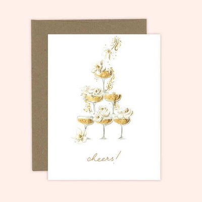 Champagne Glass Congratulations Card | Almeida Illustrations | boogie + birdie