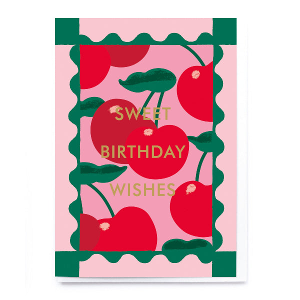 Cherries Sweet Birthday Wishes Card | Greeting Cards | boogie + birdie
