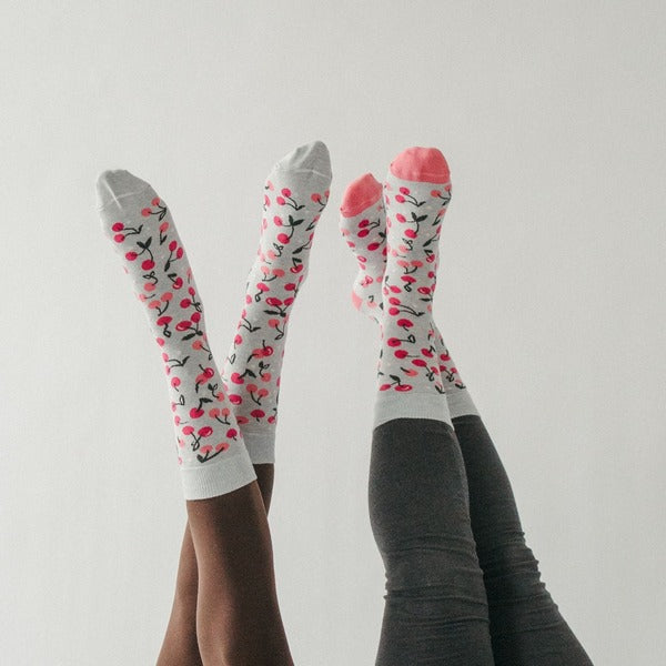 Cherry Pima Cotton Socks | Pack of 2 | Pokoloko | boogie + birdie