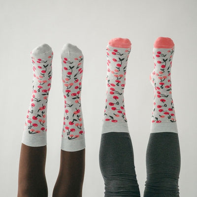 Cherry Pima Cotton Socks | Pack of 2 | Pokoloko | boogie + birdie