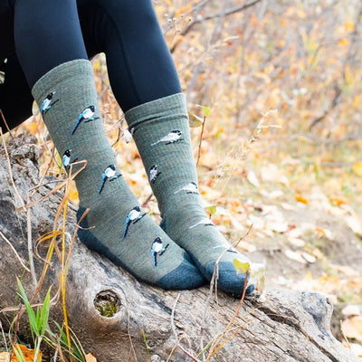 Women's Chickadee & Magpie Merino Wool Socks | Friday Sock Co. | boogie + birdie