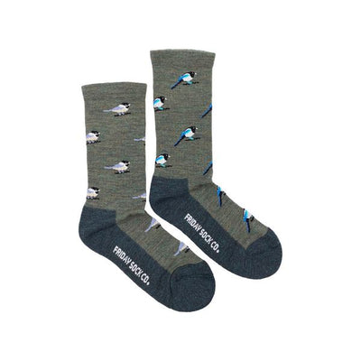 Women's Chickadee & Magpie Merino Wool Socks | Friday Sock Co. | boogie + birdie
