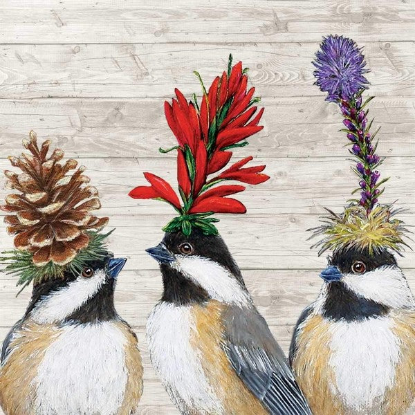 Chickadee Sisters Beverage Napkin | Entertaining | Vicky Sawyer | boogie + birdie