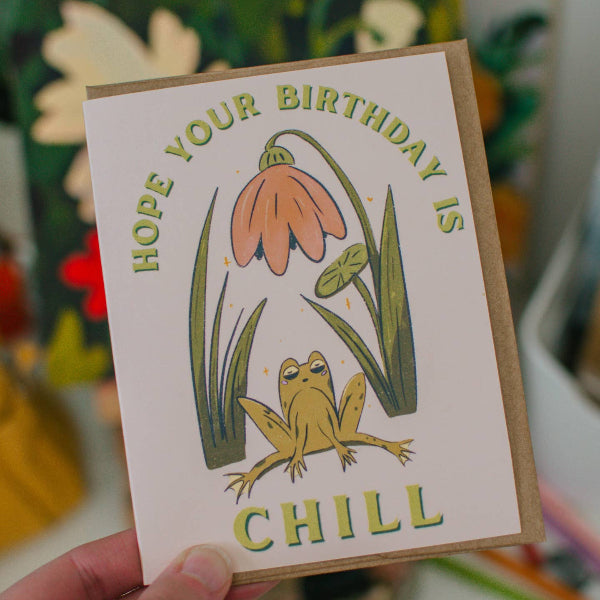 Chill Frog Birthday Card | Brush + Bird Paper Co. | boogie + birdie