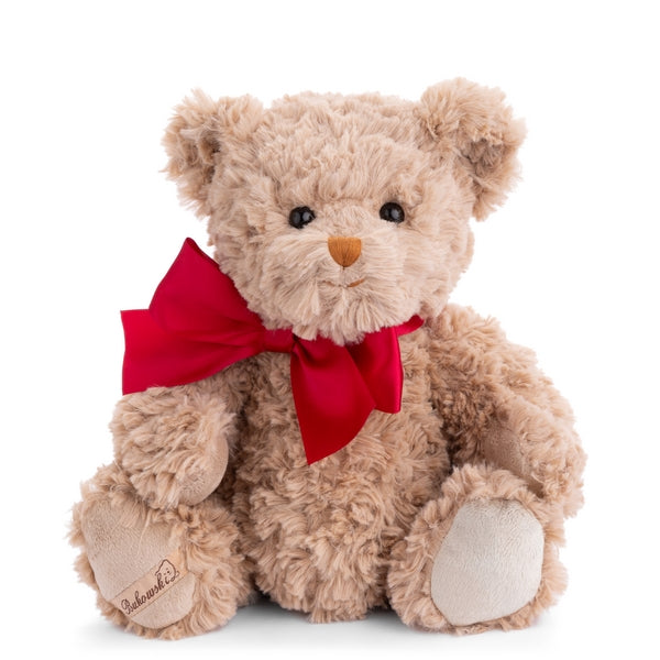 Christian Bear Plush with Red Bow | Bukowski Bears | boogie + birdie