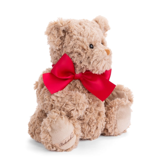 Christian Bear Plush with Red Bow | Bukowski Bears | boogie + birdie