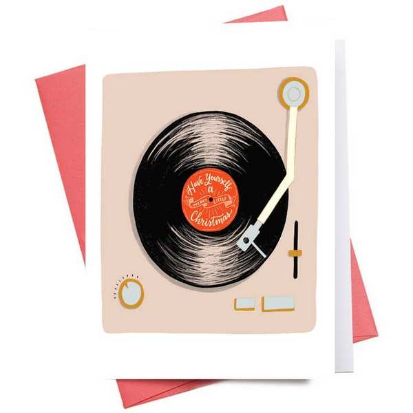 Christmas Record Christmas Card | Inkwell Cards | boogie + birdie