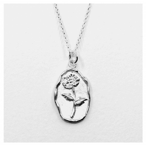 Silver November Birth Month Necklace | Chrysanthemum | boogie + birdie