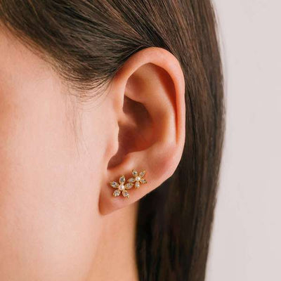Clear Lily Stud Earrings | Lover's Tempo | boogie + birdie