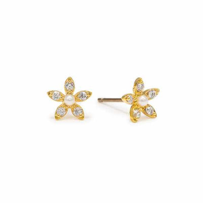 Clear Lily Stud Earrings | Lover's Tempo | boogie + birdie