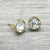 Gold Clear Swarovski Crystal Stud Earrings  | boogie + birdie | FAB Accessories