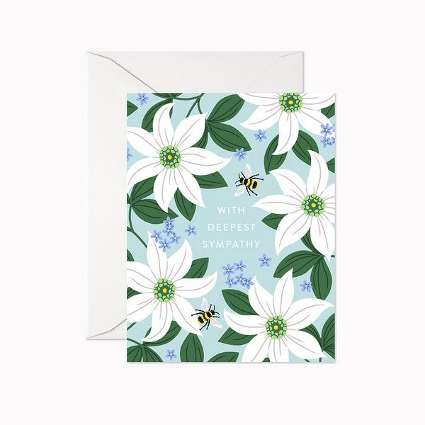 Deepest Sympathy Clematis Card | Linden Paper Co. | boogie + birdie