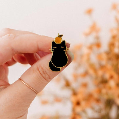 Clementine the Black Cat Enamel Pin | Mimi & August | boogie + birdie