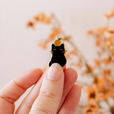 Clementine the Black Cat Enamel Pin | Mimi & August | boogie + birdie