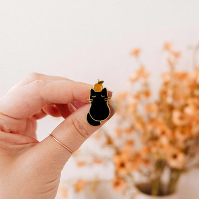 Clementine the Black Cat Enamel Pin | Mimi & August | boogie + birdie
