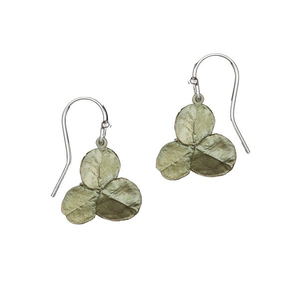 Bronze Clover Leaf Drop Earrings