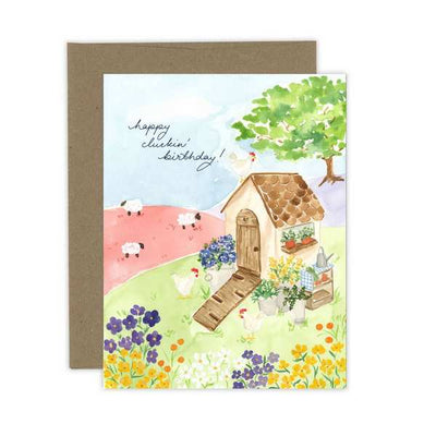 Cluckin' Cottage Birthday Card  | Almeida Illustrations | boogie + birdie