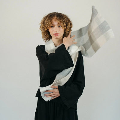 Coastal Check Seamless Scarf |  Pokoloko | boogie + birdie