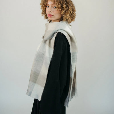 Coastal Check Seamless Scarf |  Pokoloko | boogie + birdie