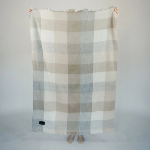 Coastal Check Alpaca Throw | Home | boogie + birdie