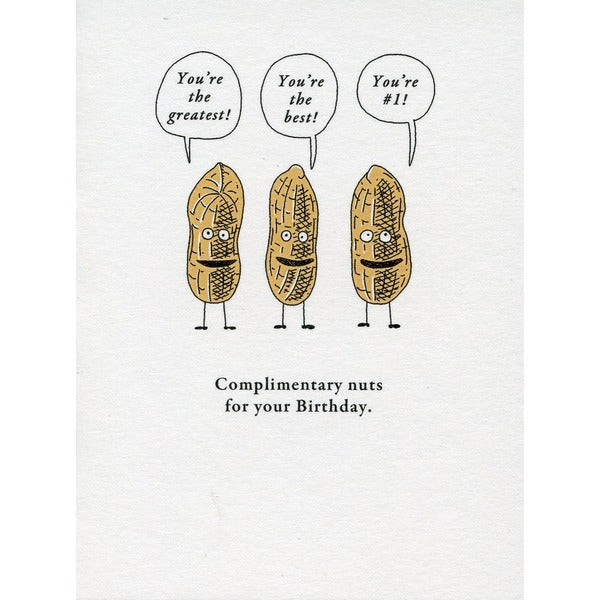 Complimentary Nuts Birthday Card | Greeting Cards | boogie + birdie
