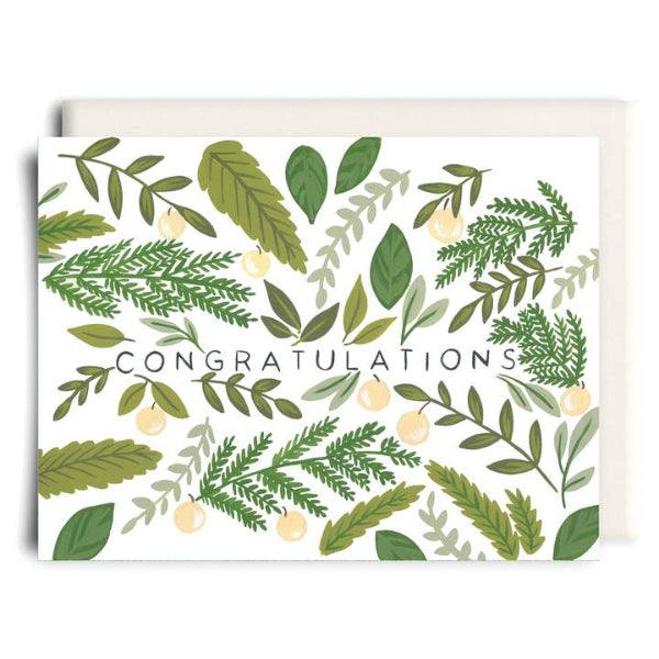  Congratulations Foliage Card | Inkwell Cards | boogie + birdie