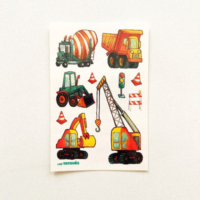 Construction Temporary Tattoo | Les Tatoués | boogie + birdie