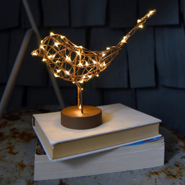 Copper Robin Table Ornament Lamp | Home Decor | boogie + birdie