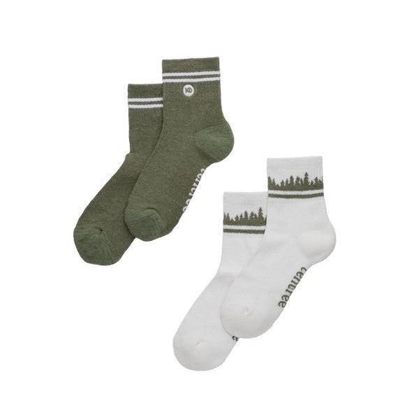 Agave Green + White Juniper Cortes Socks (TAU4294-6257) | tentree | boogie + birdie