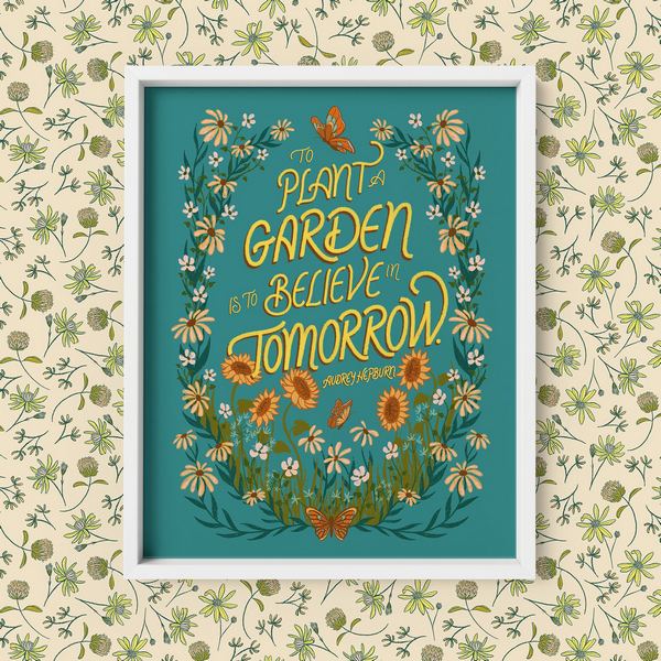 Wildflower Garden Quote Art Print | Carabara Designs | boogie + birdie