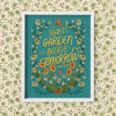 Wildflower Garden Quote Art Print | Carabara Designs | boogie + birdie